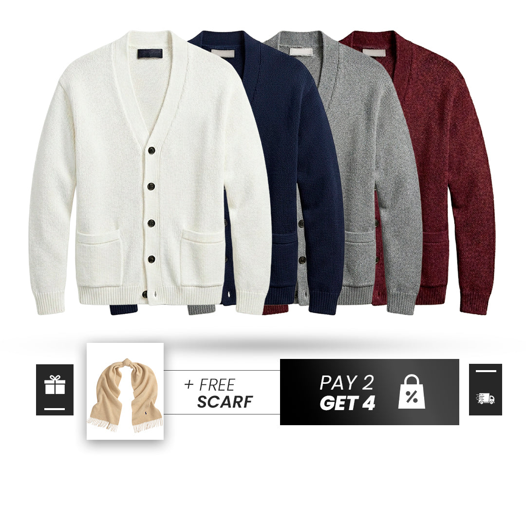 KIT RL WOOL CARDIGAN [PAY 2 GET 4] + SCARF