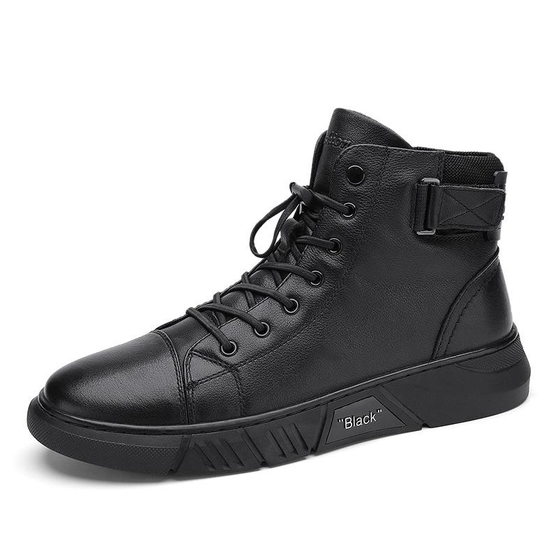 Hector - Tough Black Leather Kicks for Blokes